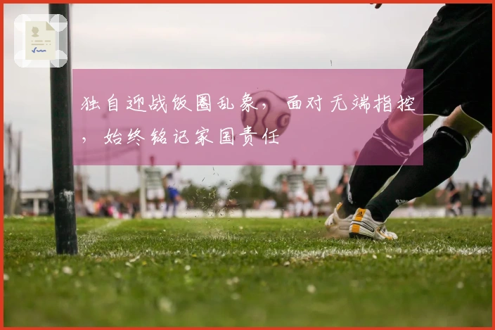 独自迎战饭圈乱象，面对无端指控，始终铭记家国责任